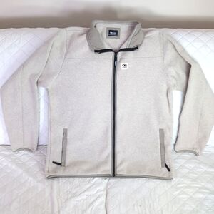 Outdoor Research Pale Gray Tokeland Fleece Men's Zippered Jacket,Size XL.